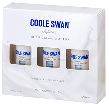 Coole Swan Irish Cream Liqueur - 3 x 50ml, 16% | Award-Winning Whiskey, Chocolate, Cream Drink | Perfect Over Ice, In Cocktails, Iced Or Hot Coffee Or As A Gift | Made In Ireland