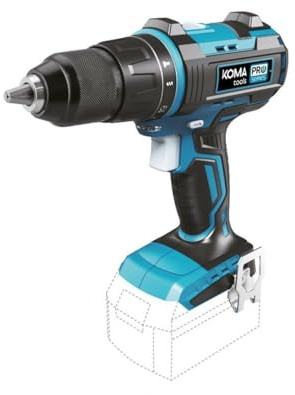 TALADRO PERCUTOR/ATORNILLADOR 20V BRUSHLESS (SIN BATERIA Y CARGADOR) PORTABROCAS Ø13mm 22x25cm PRO SERIES BATTERY KOMA TOOLS
