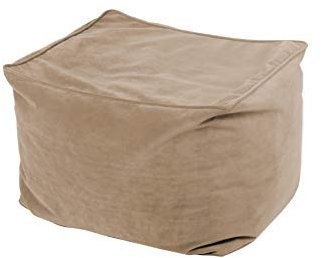 chilly pilley Pouf Sessel Hocker Sitzsack Sitz Velvet Strickhocker Sitzpouf Sitzpuff Bodenkissen Sitzkissen Hocker Füßbank viele Farben (Beige)