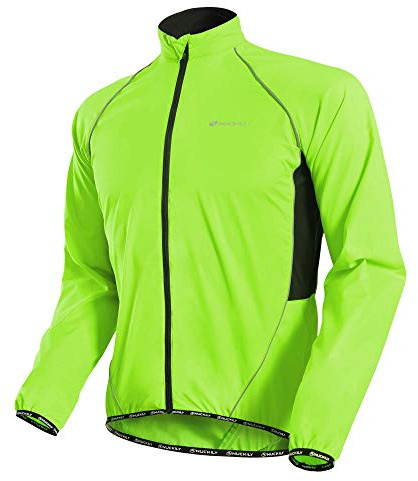 NUCKILY Fahrradjacke Herren Multifunktionelle Windjacke Regenjacke Winddicht Wasserabweisend Leicht MTB Mountainbike Jacket für Radsport Laufen Camping
