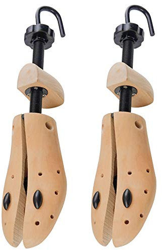 LINONI Professionale per Scarpa Albero, Legno Naturale Unisex Lunghezza e Larghezza Regolabili Barella di Scarpe Durevole per Uomo Donna Bambino,Natural,S(35~40)