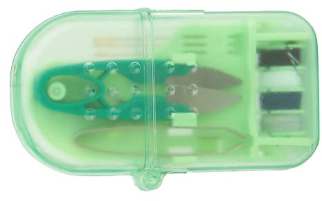 Mini-Naht-Kit, kreatives Reisekit mit Schere und umweltfreundlichen Nähten, leichte und leichte Nähte grün