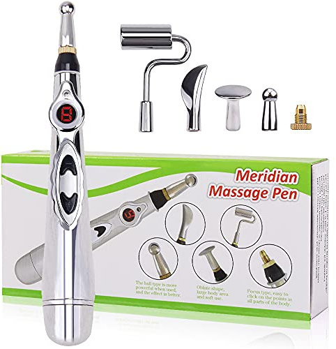 HASAIKA® Acupuntura Masaje Pen, Bolígrafo de acupuntura, Masaja Eléctrica Acupuntura, máquina de acupuntura Meridian Pen para curación muscular, alivio del dolor