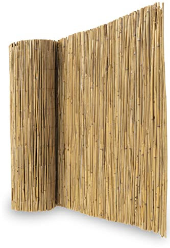 MC.Sammler Schilfrohrmatte für Balkon, Garten, Terrasse | Schilfrohr Zaun 90x600 cm | Sichtschutz Windschutz Sonnenschutz Blickschutz | Indoor & Outdoor