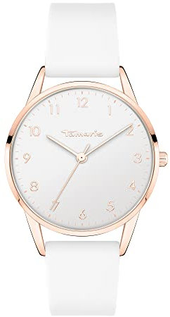 Tamaris Damenuhr - Damen Armbanduhr u.A. in Silber, Gold, Roségold, Schwarz, Blau, Rosa, Burgundy, Grün - Gehäuse rund & eckig auch mit Blumen-Motiven, Wasserfest