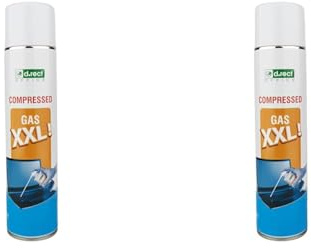 D.RECT Spray a gas compresso da 600 ml, Per la pulizia di tastiere, computer, fotocamere, telefoni cellulari (Confezione da 2)