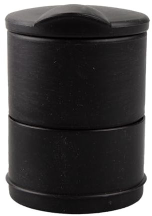 Luckious Portable Car Ashtray with Lid - Smokeless and Smell Proof, Black Cigarette Ashtray for Cars