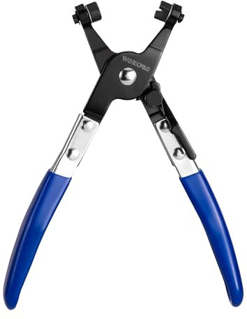 WORKPRO Hose Clamp Pliers Heavy Duty, Clamp Pliers and Swivel Flat Band Hose Clip Pliers, Hose Clamps Removal and Installation Tool, Auto Repairing Tool for Car