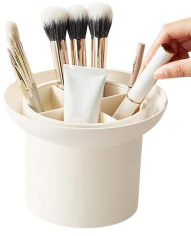 Porte-pinceaux de peinture | Seau multifonction pour pinceaux cosmétiques – Récipient transparent multi-grille pour outils cosmétiques, grande capacité avec couvercle transparent pour cosmétiques,