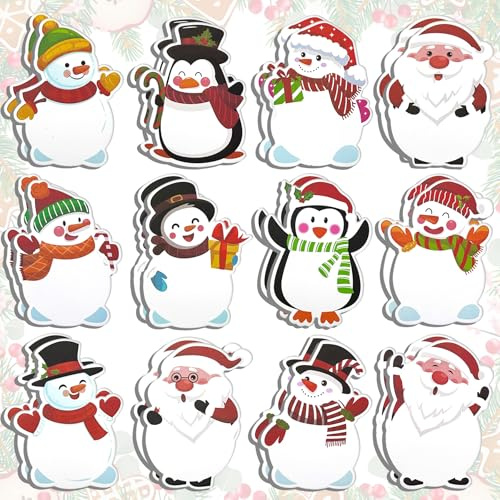 YeahBoom 24Pack Haftnotizen Weihnachten,Mini Haftnotizen Weihnachten,Sticky Notes Weihnachten,Haftnotizen Klebezettel Weihnachten,Weihnachtliche Haftnotizen,Weihnachten Notizblock,Weihnachtsnotizen