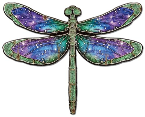 GLOBLELAND Metal Tin Sign in Vintage Style with Dragonfly Motif, 27 x 22 cm, Insect Plaque, Poster, Wall Decoration for Bars, Parties, Restaurants, Home, Cafés Decoration