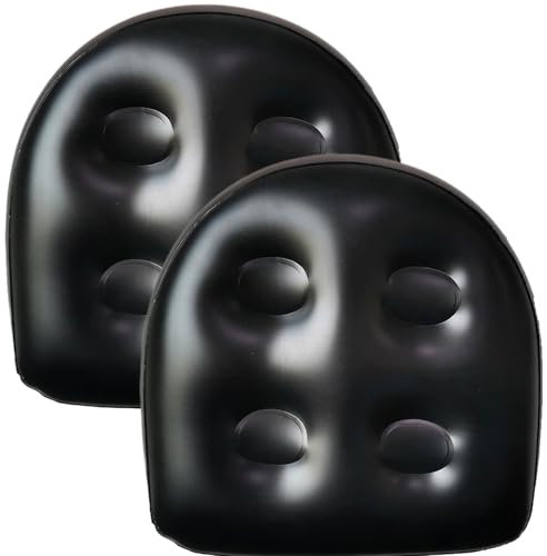 Xoeryoy 2Pcs Inflatable Booster Seat, 18.5x14.6 inches, Spa & Back Support, PVC, Black, Hot Tub Booster Seat, Adults