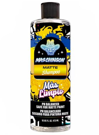Mas Chingon Matte Shampoo PH Balanced Designed for Matte Paint & Wrapped Cars (Great for Cars, Trucks, SUVs, RVs, Motorcycles, & More 16 Fl Oz (1-Pack)