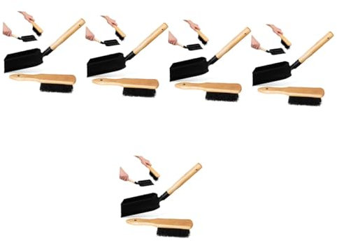 ifundom 5sätze Kaminreinigungsset Mit Schaufel Und Handbürste Holzgriff Kompakte Sanfte Borsten Für Ofen Und Kleine Leicht Zu Lagern Verwenden