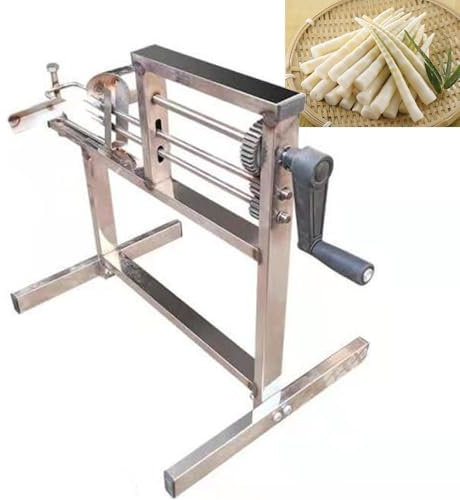 Pelapatate per germogli di bambù, sbucciatrice commerciale a manovella, in acciaio inossidabile, facile da usare, per rimuovere il guscio da 1-3,5 cm germogli di bambù
