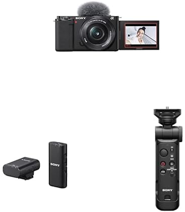 Sony ZV-E10 Kamera Bundle mit 16–50mm Objektiv, ECM-W2BT Mikrofon & GP-VPT3 Aufnahmegriff – Komplettset für Vlogging & Content Creation