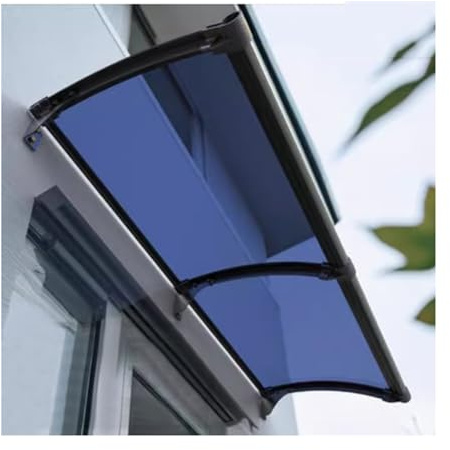 ASDQWER Vordach für Haustür mit seitenteil,moderner Terrassenfensterbalkon, Polycarbonatabdeckung for die Außentür der Terrasse, UV-Schneeschutz,Regenschutz for den Außenbereich(65x100cm/25.6x39.4in)