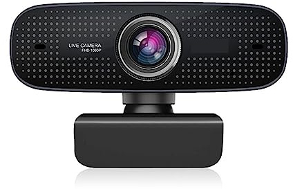 Webbkamera med mikrofon, 1080P Full HD webbkamera med brusreducerande mikrofon inbyggd mikrofon Kamera Streaming for konferenser, livestreaming, inspelning