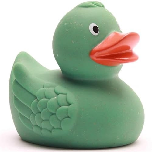 Duckshop I Badeenten-Varianten Vinyl / Weizengemisch I Quietscheente I Quietscheentchen I Geschenk für Naturliebhaber I Präsent Sammler (Badeente Weizen -grün-)