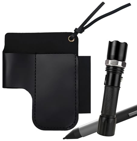 Flashlight Holder,Retro Leather Multipurpose Holder - Tool Storage Accessories - for Planting Harvesting Home Improvement Construction Plumber Carpentry Woodworking