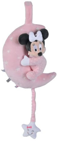 Simba 6315872507 - Disney Minnie Mouse Spieluhr Mond, Glow in The Dark, Babyspielzeug, Micky Maus, ab den ersten Lebensmonaten