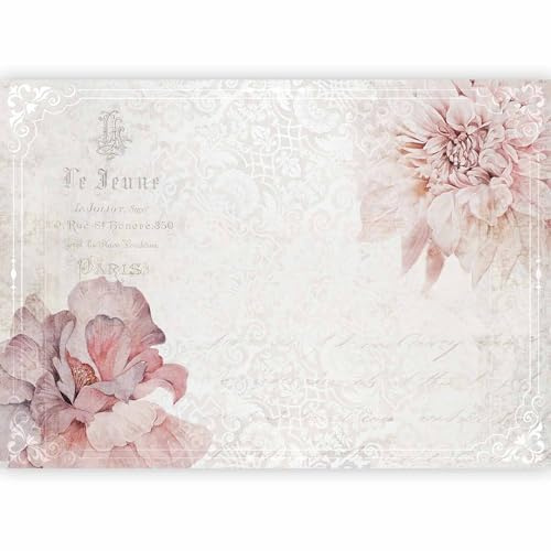 murando Fotomurales Flores 350x256 cm Papel pintado tejido no tejido Decoración de Pared decorativos Murales moderna de Diseno Fotográfico Plantas Floral Vintage Retro b-C-0766-a-a
