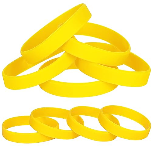 LVNRIDS Silicone Elastic Wristbands Sport Bracelet Blank Rubber Wristband Wrist bands Party Bracelets for School Office Supply