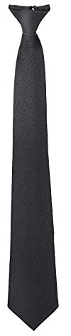 ASTER 1 Pièce Cravate Pré Nouée Noire Men's Tie Clip Hommes Pince à Cravate Couleur unie Uniforme Pré Cravate Réglable pour Mariage Remise des Diplômes Uniforme Scolaire