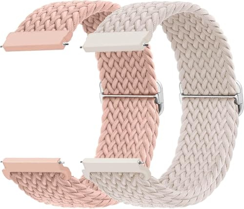 22mm Armband für Samsung Galaxy Watch 3 45mm/Galaxywatch 46mm/Gear S3 Frontier/Classic,2ST Geflochten Nylon Uhrenarmband für Garmin vivoactive 4/Venu 2,für HUAWEI Watch GT/GT2/GT2e/GT3/4/GT4 Pro 46mm