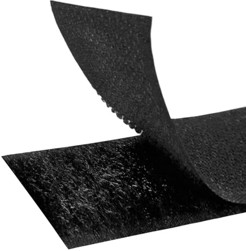 MARARDI Klettband [Schwarz] Klettverschluss zum Nähen Doppelseitig [1 Meter x 100 mm] Hook and Loop [NICHT KLEBEND] Extra Starker und Beständig Streifen zum Bekleidung Basteln Heimwerken