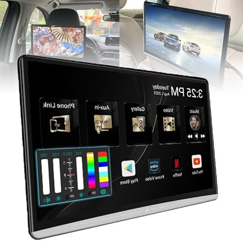 Touchscreen-Kopfstützenmonitor Für Autofernseher (Android 10.0) – 3 + 32 G, Tragbarer Videoplayer, Unterstützt Drahtlose Telefonspiegelung, 4k-Video, Wlan, HDMI,11.6in