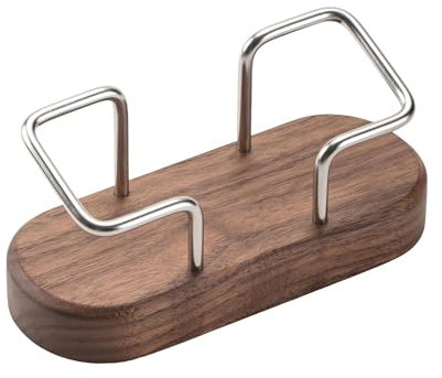 muso wood Visitenkartenhalter Holz Visitenkartenständer aus Walnussholz und Edelstahl, Visitenkarten Aufbewahrung Visitenkartenaufsteller für Büro, Laden, Messe, Ausstellung, Empfang