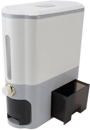 Nurnesy Reisspender, Feuchtigkeitsbeständiger Schiebebehälter für den Getreidehaushalt, Versiegeltes Glas, Klemmtyp, Insektensicherer Eimer, PP-Reiseimer, Box, Schlankes Reisglas,