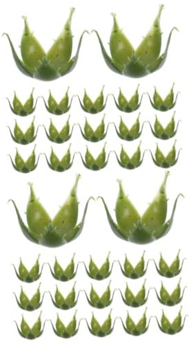 NUOBESTY 100stücke Kunstblumen Kalypen Grüne Blütenkelche Für Rosen Und Arrangements Realistische Sepalen Für Kreative Bastelprojekte Und Dekorationen