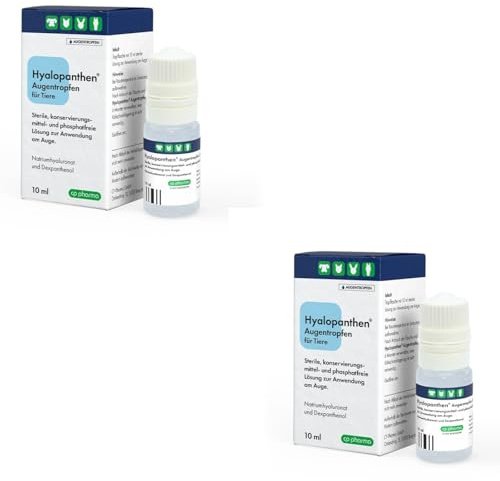 cp-pharma Hyalopanthen Augentropfen | Doppelpack | 2 x 10 ml | Augentropfen für Tiere | Mit Hyaluronsäure & Dexpanthenol