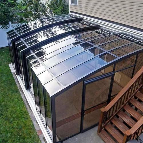 Transparente Polycarbonat-Dachplatten, UV-Schutz, regenfest, Schuppendachabdeckung für Gewächshäuser, Carports, Vordächer, anpassbare Größe, 1,2 x 2 m, langlebige Verkleidung für Winterräume und