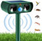 CLIUNT Répulsif Chat Ultrason, Répulsif pour Chats Solaire, Répulsif Chat Exterieur, Répulsif pour Animaux à Ultrasons avec Détecteur de Mouvement pour Anti Chats Chiens Oiseaux Renards
