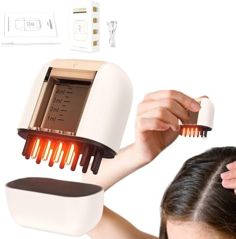 Masseur d'huile capillaire, applicateur électrique d'huile capillaire - Masabrager vibrant à l'huile pour cheveux imperméable | Outil de brosse à cuir chevelu rechargeable