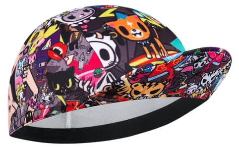 Corsehild Cycling Cap with Sun Visor, Lightweight Polyester Bike Hat for Men & Women, Breathable Under Helmet Design for Road Biking & Outdoor Sports