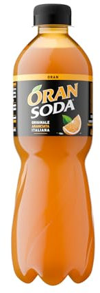 Oransoda | Bevanda Gassata all'Arancia, 12 Bottiglie da 45 cl PET, Originale Aranciata Italiana con Succo di Arance Siciliane, Senza Coloranti