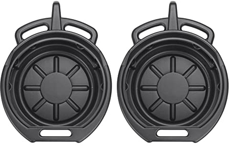 Janasiba 2 X 7,5 l di plastica vaschetta di scarico olio motore serbatoio di raccolta olio per ingranaggi, ciotola di innesco