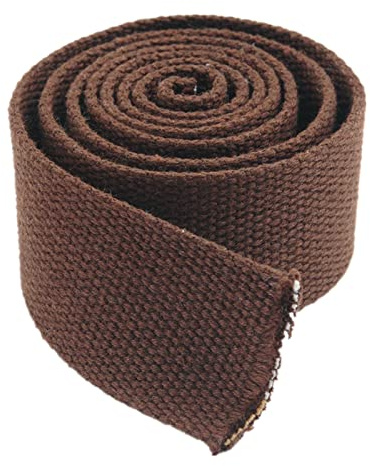 Nylonband, Polyester-bomullsvävband for väskor och bagage brunt 50mm x 10 yards