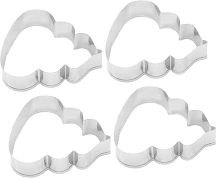 HOMSFOU Set 4 Pezzi Tagliabiscotti Creativi in Acciaio Inox per Biscotti, Fondente e Cioccolato, Utensili da Cucina per Dolci Fai da Te, Stampi Riutilizzabili per Feste e Celebrazioni