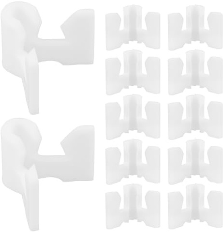 FOMIYES 40 Pezzi Staffa Organizer in Plastico Bianco per Armadio e Scarpiera, Supporto Sicuro e Montaggio Facile per Raccordo Tubi e Accessori Fai da Te