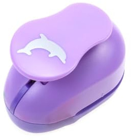 Jiangbered Embosser Punch Bastelstanzer Papierstanzer Motivwerkzeug Hebelgriff für Unkompliziertes Stanzen für Kinder Scrapbooking Kartenbasteln Bastelprojekte, 2.4CM, Delfin