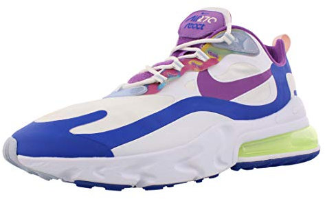 Nike - Scarpe Air Max 270 React (Easter), Nebulosa bianco/viola, 42.5 EU
