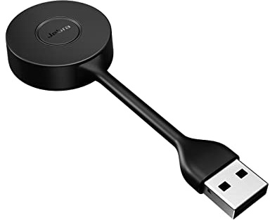 Jabra Link 400 USB-A DECT Adapter - Tragbarer und langlebiger Dongle mit bis zu 150 m geschützter Funkreichweite für ausgewählte Jabra Engage Wireless Headsets - UC Teams Variante - Schwarz, 14205-21