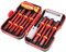 Roundsky Lot de 13 tournevis isolés VDE - V haute tension 1000 V - Tournevis Torx magnétique à fente - Outils manuels