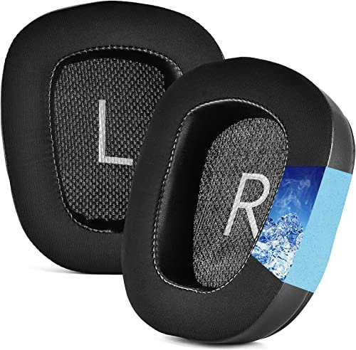 Yizhet Cuscinetti Cuffie Compatibile con Logitech G35 G930 G933 G933S G935 G633 G633S G635 G533 G430 G431 G432 G433 G435 G332 G230 G231 G233 Padiglioni Cuffie in Tessuto di Seta Cooling-Gel, 1 Piao