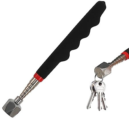 Barra magnética telescópica de hasta 7,2 kg (16 lb), longitud máxima de 80 cm, elevador magnético, herramienta de recogida telescópica
